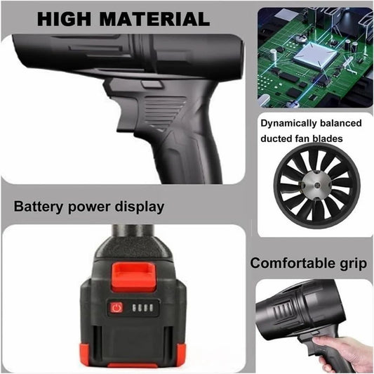 Cordless Car Dryer Air Blower Handheld High Powered | Portable Car Dryer | Turboglass Car Blower | Hair Dryer | Air Blower for Cleaning, Camping, Outdoor
