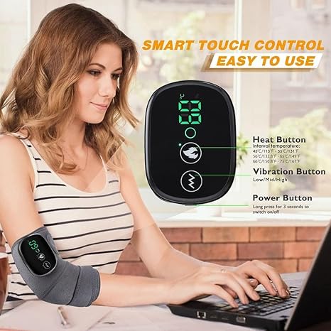 Knee Massager for Joint Pain Relief Machine | Electric Cordless Knee Heating Pad Therapy Vibration Machine for Arthritis,Knee,Elbow,Joints Pain Relief for Mens/Women