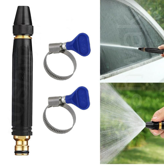 Water Spray Gun for Car Wash Bike Washing Gun for 1/2" Hose Pipe High Pressure Water Gun Nozzle Adjustable Car Washer Gun Brass Jet Water Spray Nozzle for Garden & Window, 10 x 2 Cm