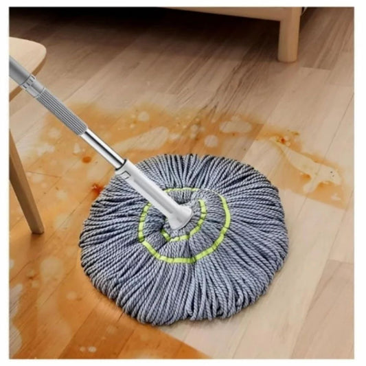 Microfibre Twist Mop, Self-Wringing Floor Cleaning Mop with Extendable Handle, Grey Pack of-1