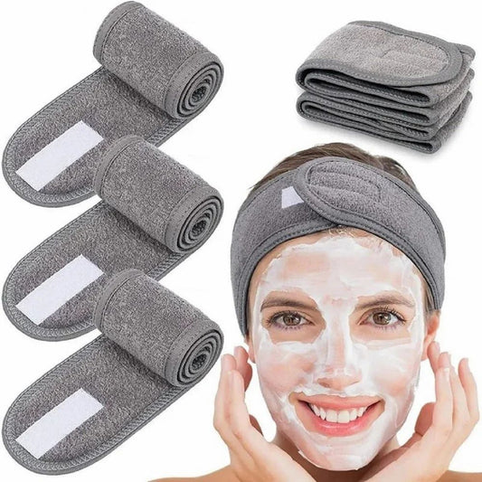 facial bands cotton hair band for makeup time face wash hair accessory Professional Women's Polycotton Facial Headbands, Facial Band For Women Men(Pack of 3)