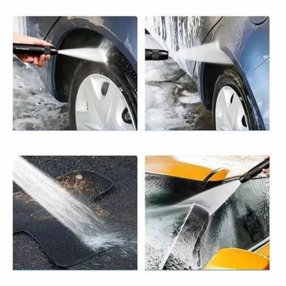 Water Spray Gun for Car Wash Bike Washing Gun for 1/2" Hose Pipe High Pressure Water Gun Nozzle Adjustable Car Washer Gun Brass Jet Water Spray Nozzle for Garden & Window, 10 x 2 Cm